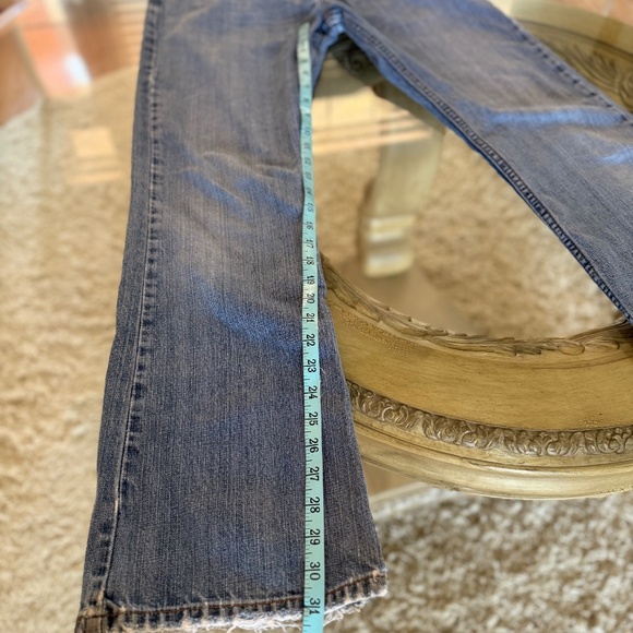 Levis 527 Jeans Mens 30x32 Blue Denim Low Boot Cut Western Rancher Cowboy Grunge - Picture 9 of 14